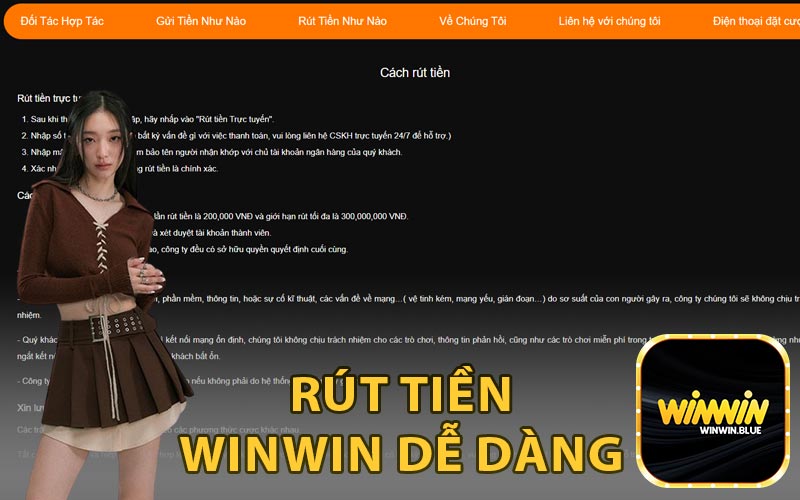 Rút tiền winwin dễ dàng